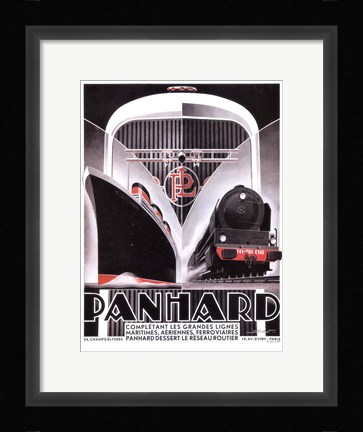 Framed Panhard Lines 16x12 Print