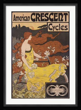 Framed American Crescent Cycles Print