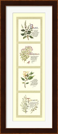 Framed Kitchen Herbs I Print