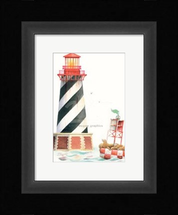 Framed Seal Harbor Light Print