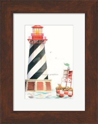 Framed Seal Harbor Light Print
