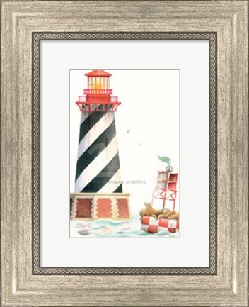 Framed Seal Harbor Light Print