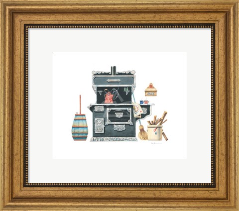 Framed Cookin&#39; with Wood Print