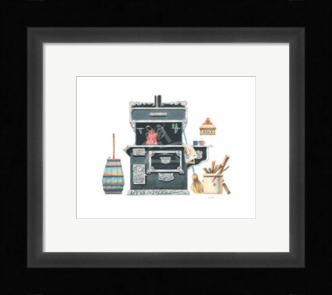 Framed Cookin' with Wood Print