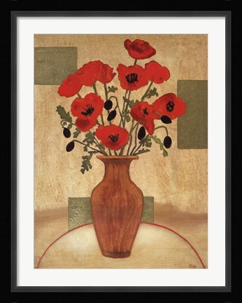 Framed Crimson Poppies Print