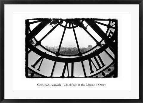 Framed Clockface at the Musee d'Orsay Print