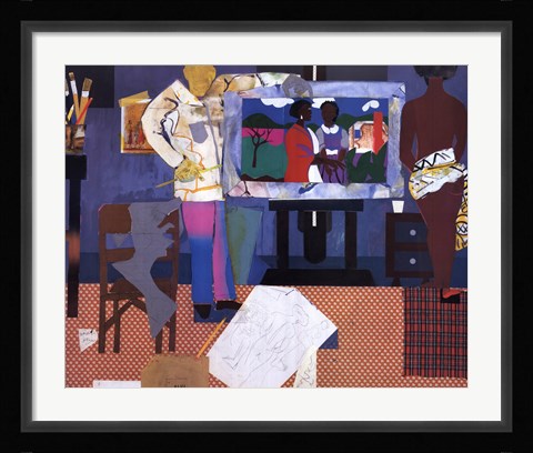 Framed Profile/Part II, The Thirties: Artist with Painting and Model, 1981 Print