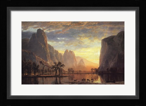 Framed Valley of the Yosemite Print