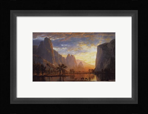Framed Valley of the Yosemite Print