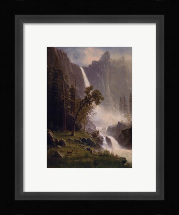Framed Bridal Veil Falls, Yosemite, ca 1871-73 Print