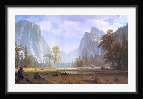 Framed Looking Up the Yosemite Valley Print