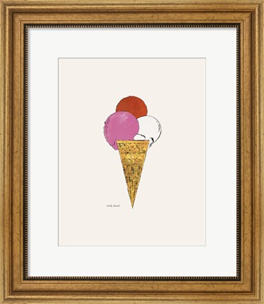 Framed Ice Cream Dessert, c. 1959 (red, pink and white) Print