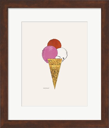 Framed Ice Cream Dessert, c. 1959 (red, pink and white) Print