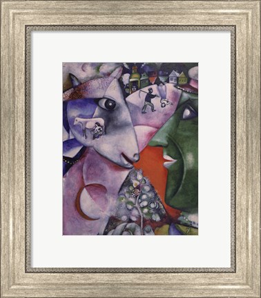 Framed I and the Village, 1911 Print