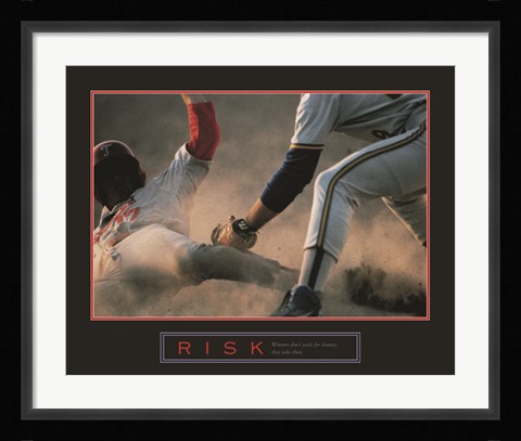 Framed Risk-Baseball Print