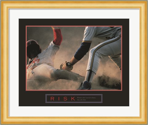 Framed Risk-Baseball Print