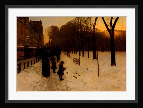 Framed Boston Common at Twilight, 1885-86 Print