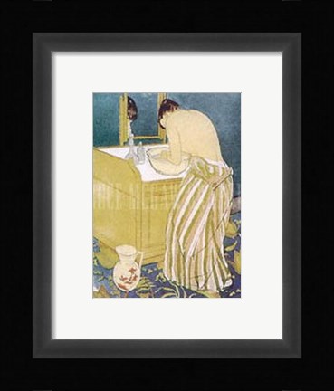Framed Woman Bathing Print