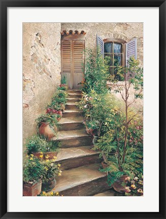Framed Stairway in Provence Print