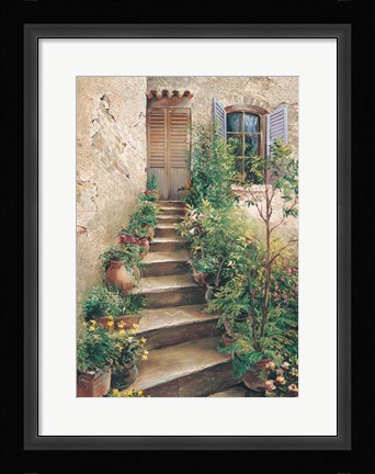 Framed Stairway in Provence Print