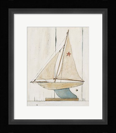 Framed Pond Yacht II Print