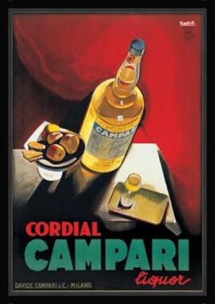 Framed Cordial Campari Print