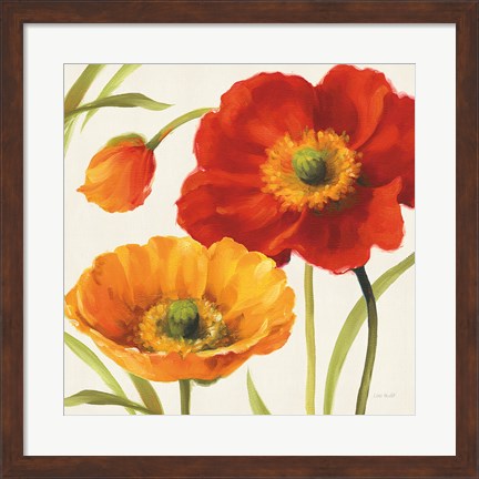 Framed Poppies Melody III Print