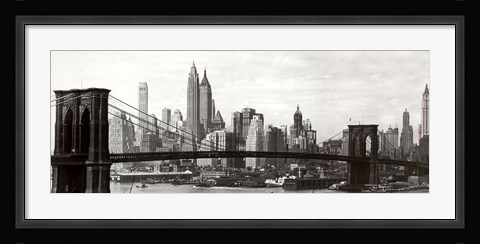 Framed Brooklyn Bridge - panorama Print