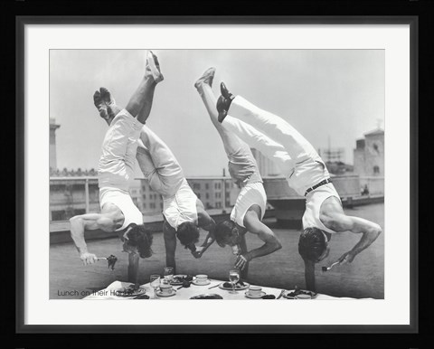 Framed Lunch on Their Hands Print