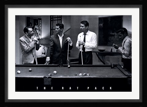 Framed Rat Pack - Pool Print