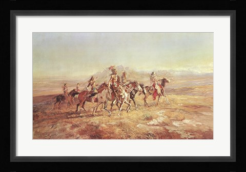 Framed Sun River War Party Print