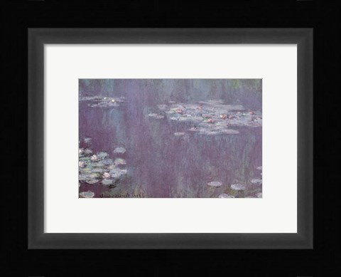 Framed Nympheas B Print