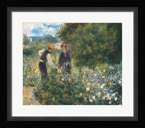 Framed Picking Flowers Print