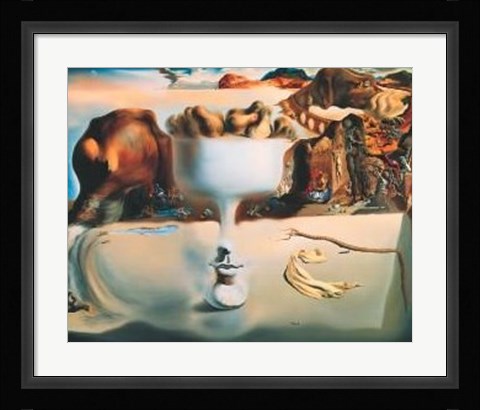 Framed Apparition Of Face And Fruit Dish On A B Print