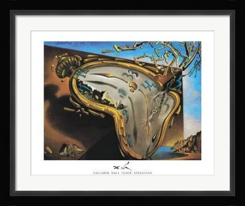 Framed Clock Explosion Print