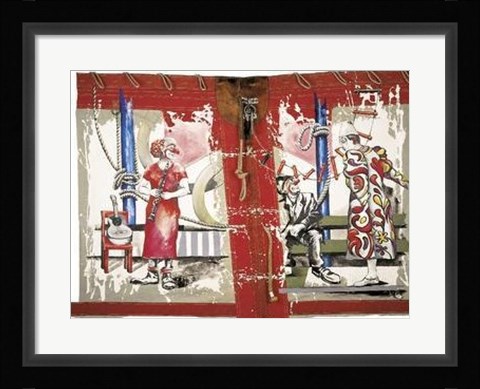 Framed Clown Trio Print