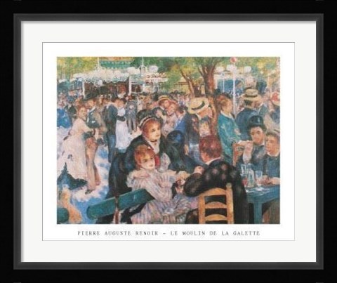 Framed Moulin De La Gallette Print