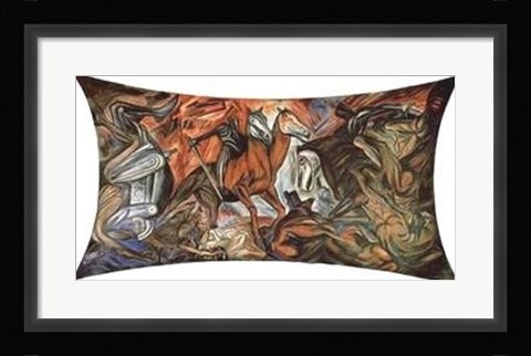 Framed Two-Headed Horse Print