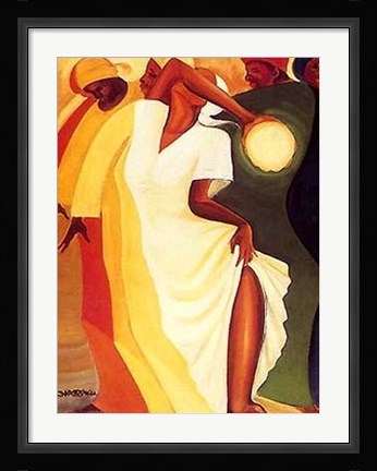 Framed Solo Tambourine Print