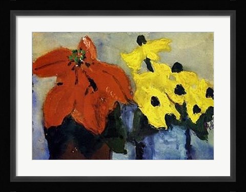 Framed Rudbeckias Print