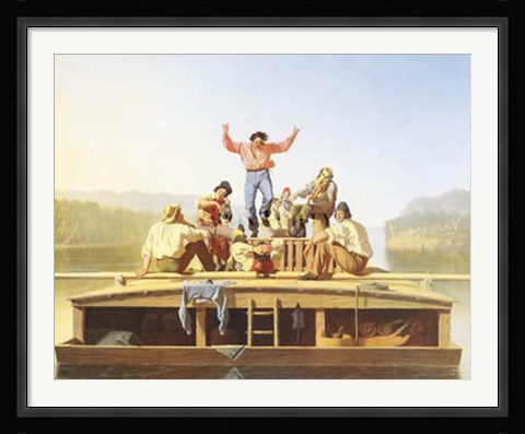 Framed Jolly Flatboatmen Print