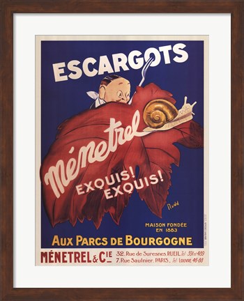 Framed Escargots Print