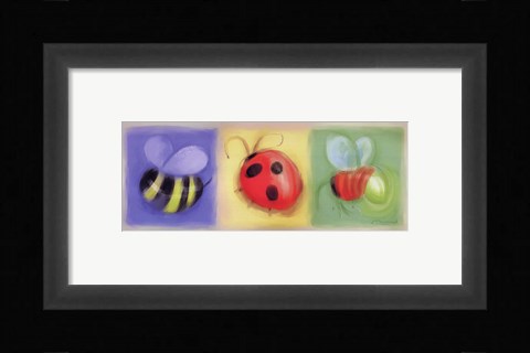 Framed 3 Bug Panel Print