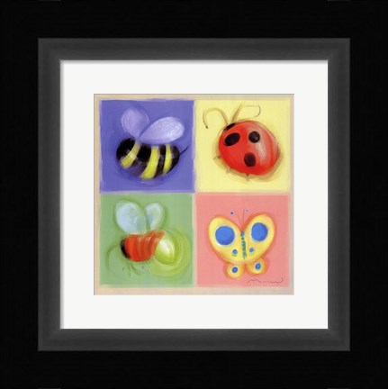 Framed 4 Bug Panel Print