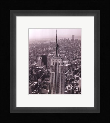 Framed Empire State Building / World Trade Center Print