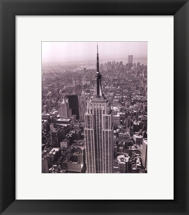 Framed Empire State Building / World Trade Center Print