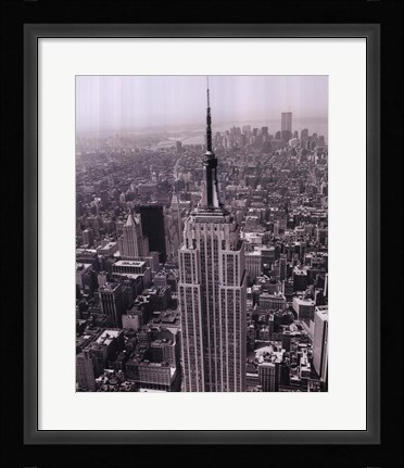 Framed Empire State Building / World Trade Center Print