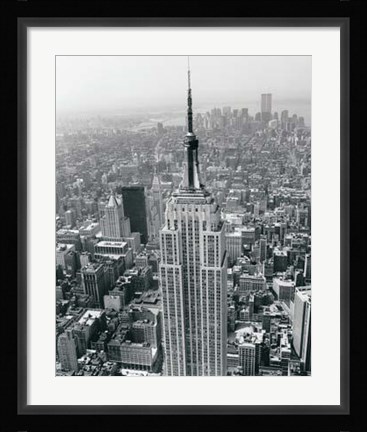 Framed Empire State Building / World Trade Center Print