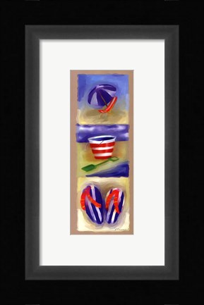 Framed Beach Panel Print