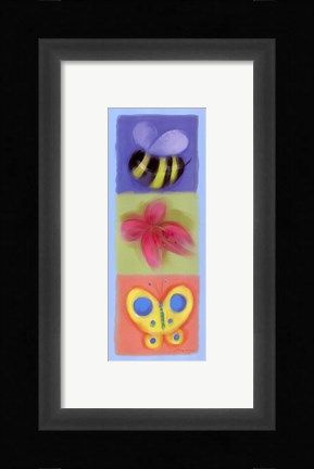 Framed Wings Flower Panel Print